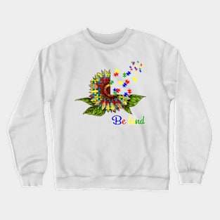 Be Kind Autism Awareness Sunflower Unity Day Crewneck Sweatshirt